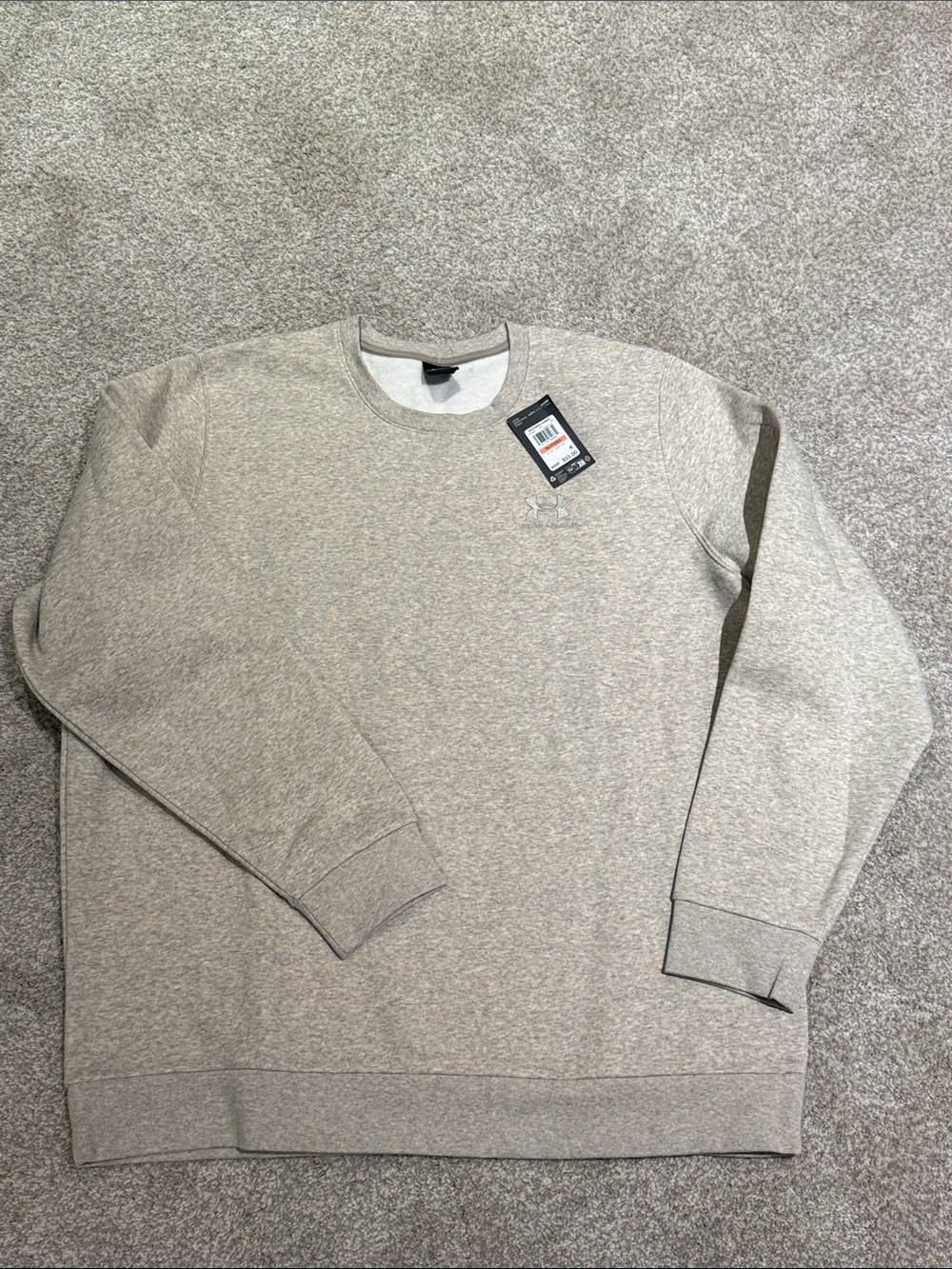 Men's Crewneck Sweatshirt - Light Heather Gray/tan